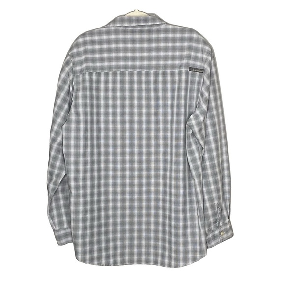 Billabong Gray Gingham Plaid Long Sleeve Button Down Casual Shirt XL - Picture 4 of 11